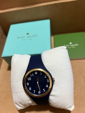 •NEW•2016 KATE SPADE Live Colorfully Indigo Color Silicone Band Watch